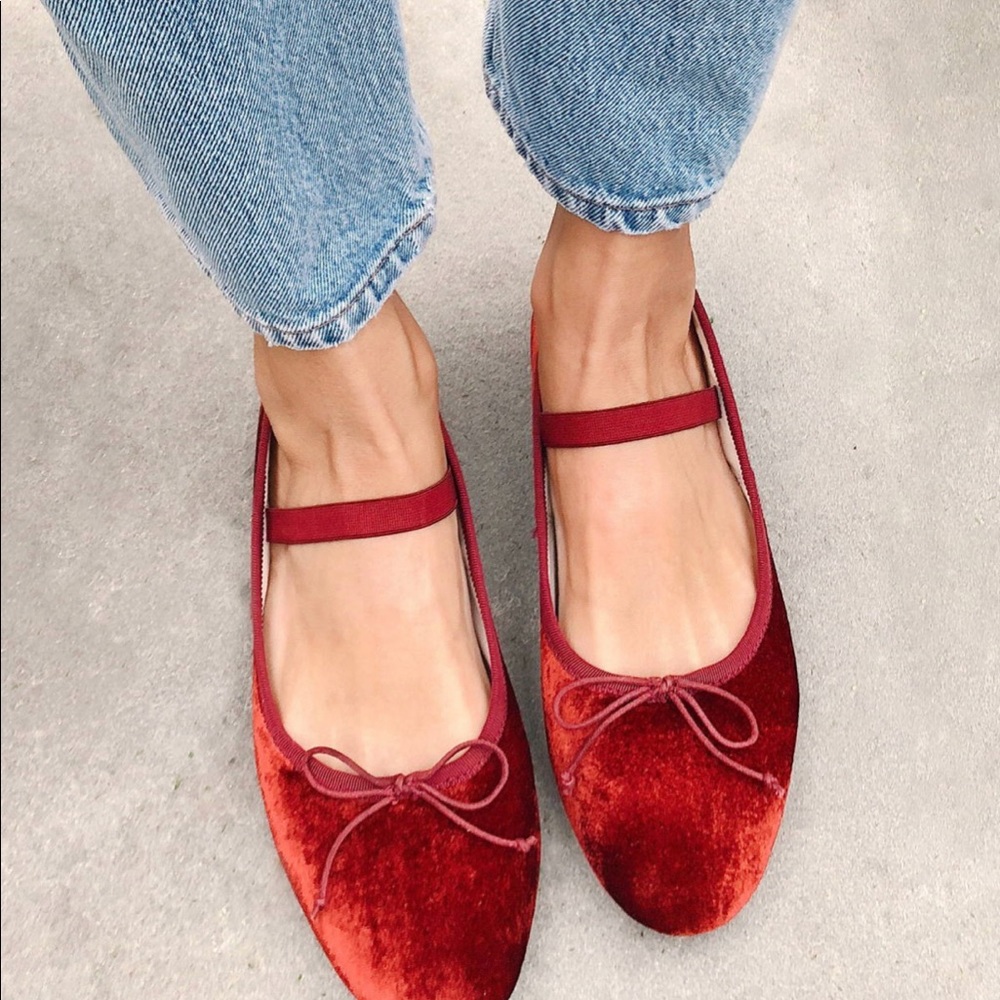Loeffler Randall Leonie soft ballet flats rust